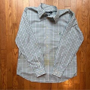 Nautica Men's Checkered Shirt in Blue and Green